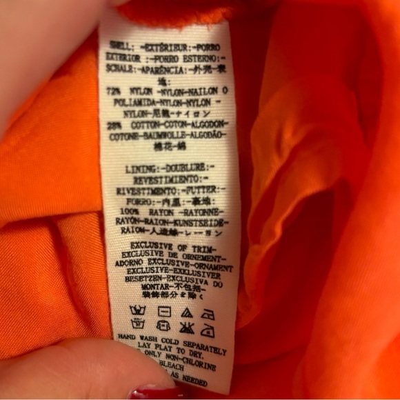 Free People Orange/Rouge Halter Open Back Lace Design Dress NWT Size 4 🧡 - Picture 8 of 11